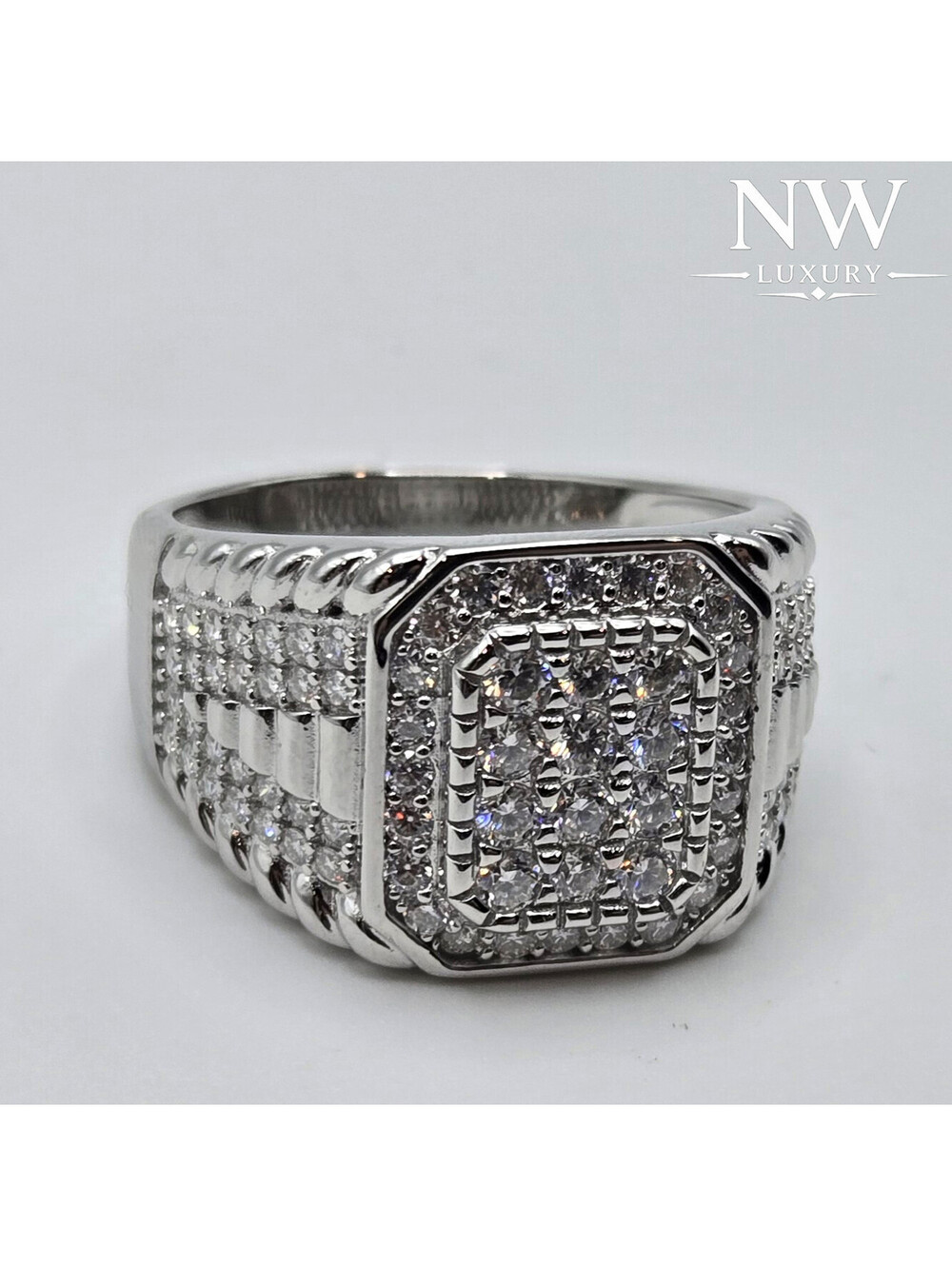 3ctw MOISSANITE RING VVS1 D, Solid 925 Sterling Silver, NEW Icey Hiphop